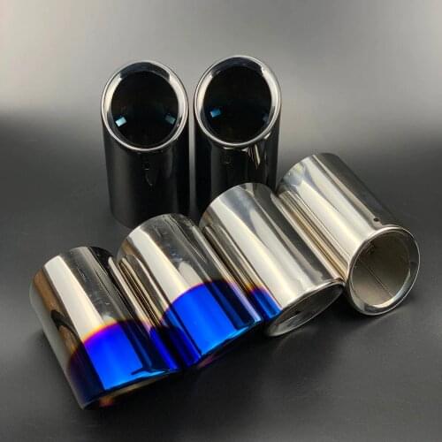 Car Exhaust Tip Muffler Pipe Cover For Audi A4 B8 A3 A1 A6 Q5 A5 Auto Accessories For Volkswagen Passat B6 B7 CC Beetle TT EOS