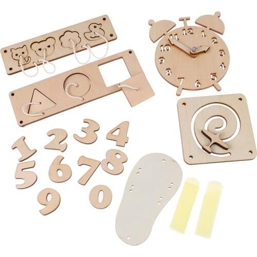 Baby Busy Board DIY Accessories Material Car Plane Rabbit Busyboard Early Childhood Education Wooden Toys Scrapbook Supplies