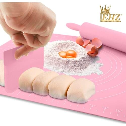 EHZ Baking Set Rolling Pin Thicken Silicone Kneading Pad Non-stick With Scale Scraper Pastries Bakeware sheet Kitchen Tools 5PCS