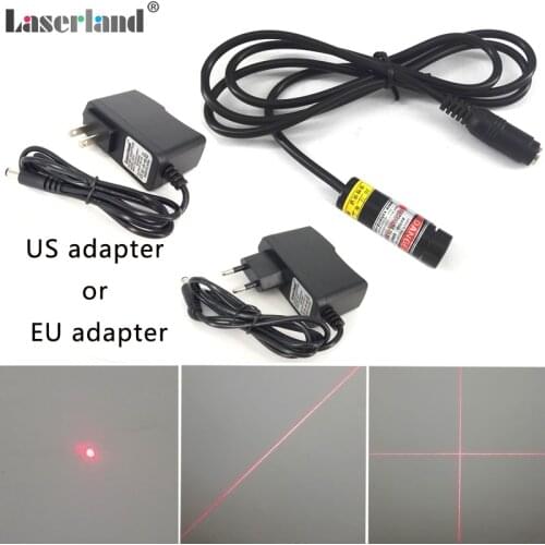 12*40mm Focusable 650nm 5mW 50mW Red Line Laser Module DC 3V-5v Glass Lens for Sewing Embroidery Works Cloth Cutting Machine
