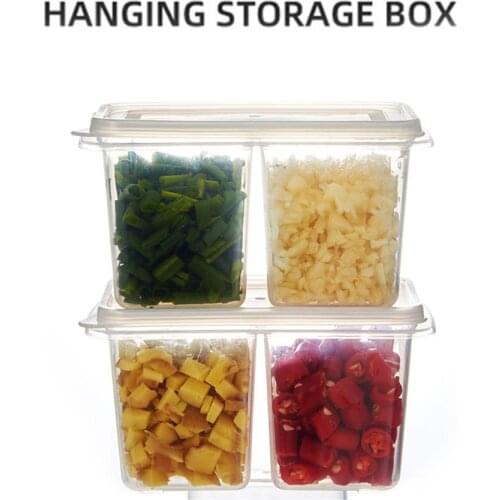 LanLan Sealed Box woth Cover for Ginger Garlic Onion Refrigerator Food Crisper Debris Fridge Box Kitchen Organizer