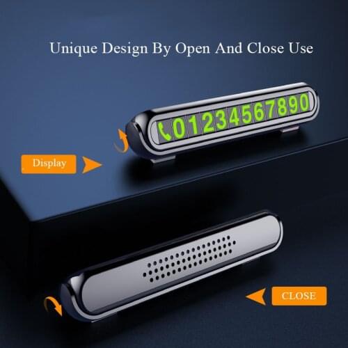 Temporary Car Parking Card with Aromatherapy Telephone Number Card Night Light Phone Number Card Hidden Number Plate Car Styling