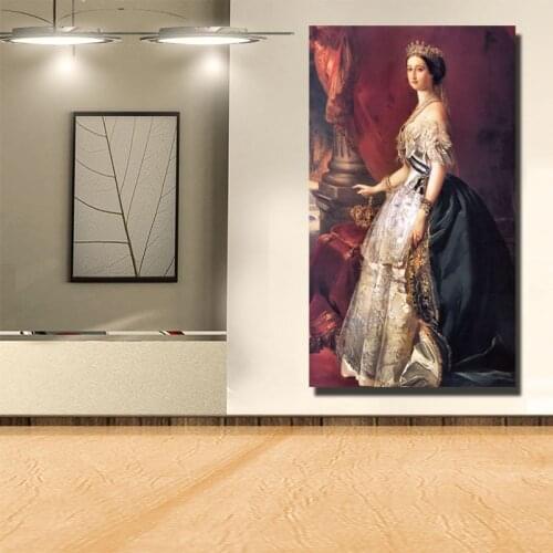 Queen Isabella Of Castile Figure Paintings European Court Oil Paintings Replica Wall Art Posters And Prints For Bed Room Decor