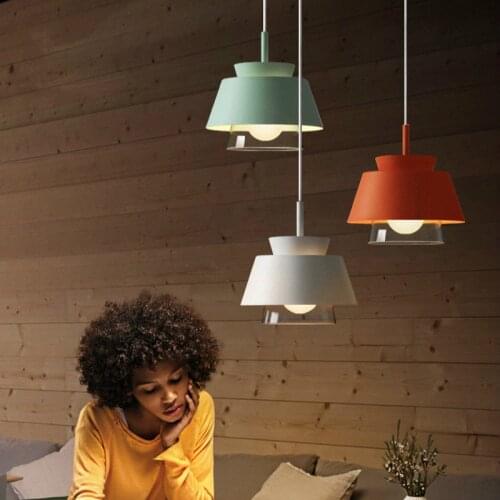 Nordic Creative Glass Pendant Light Modern Simple Hanging Lights Aisle Restaurant Cafe Bar Art Iron Decor Led Dining Room Lights