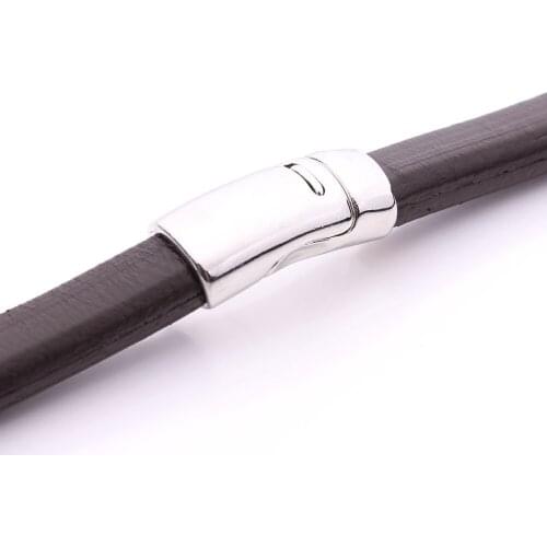 6pcs/lot Inside Size 6.5*10mm Flate Rhodium Magnetic Clasps For Leather Bracelet Jewelry