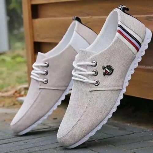 Men Breathable Slip-On Soft Canvas Driving Shoes Moccasins 2021 Spring Summer NEW Mens Loafers Comfortable Flat Casual Shoes