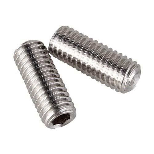Hex Socket Head Cap Screw Bolts set screws with cup point M6 x 5mm/6mm/8mm/10mm/12mm/16mm/20mm 304 Stainless Steel