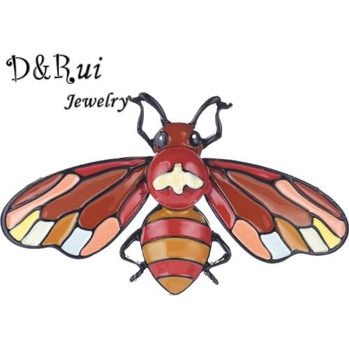 2020 New Arrivals Bee Brooches Pins for Women Girls Large Insect Enamel Brooch Pin Fashion Dress Coat Accessories Cute Jewelry