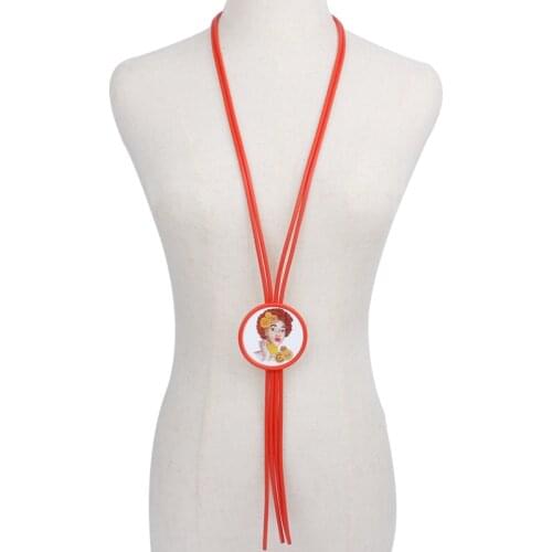 YD&YDBZ India Girl Pattern Pendant Necklaces Ladies Gothic Red Rubber Tassel Jewelry Necklace Handmade Women Accessories 2021