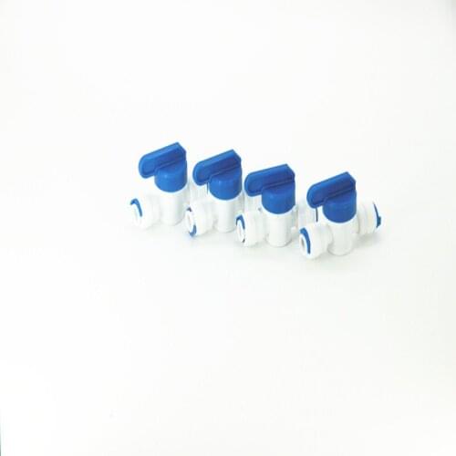 RO Straight 1/4" 3/8" Inch OD Hose Quick Connection Control Fittings Plastic Water Ball Valve Reveser Osmosis Aquarium Fittings
