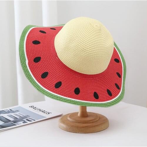 Fruit Printed Sun Hat Toddler Kids Baby Outdoor Beach Hat Watermelon Lemon Orange Fishermans Hat Children Casquette Enfant 2021