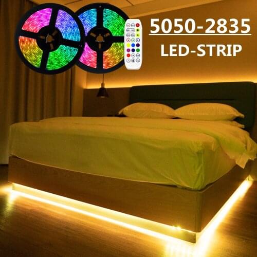 LED Strip Lights Neon Waterproof Lamp Flexible Tape Diode RGB 5050 2835 festival 10M5M DC12V For Festival Party Room Decor