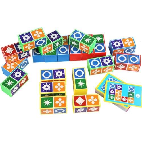 Color Pattern Matching Toys 3D Three-dimensional Jigsaw Puzzle 3-6 Years Old Baby Educational Toy Kindergarten Teaching Aids