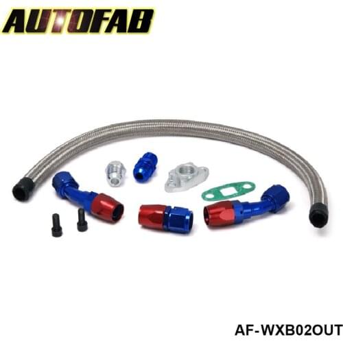 UNIVERSAL T3/T4 T04E T04B T70 T66 T67 GT45 GT30 TURBO OIL RETURN DRAIN LINE KIT AF-WXB02OUT