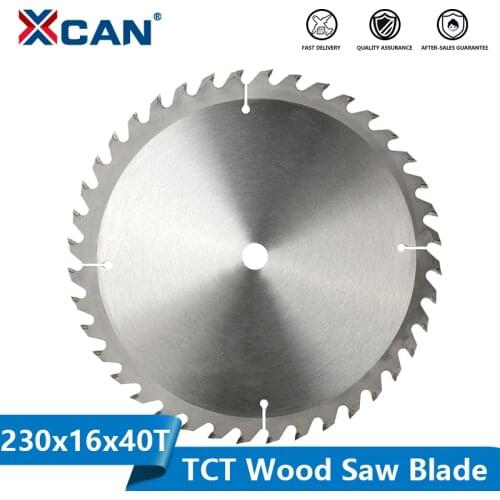 XCAN Carbide Tipped Cutting Disc 230X16X40T Circular Saw Blade For Wood PVC Tube Cutting Woodworking Cutting Saw Disc