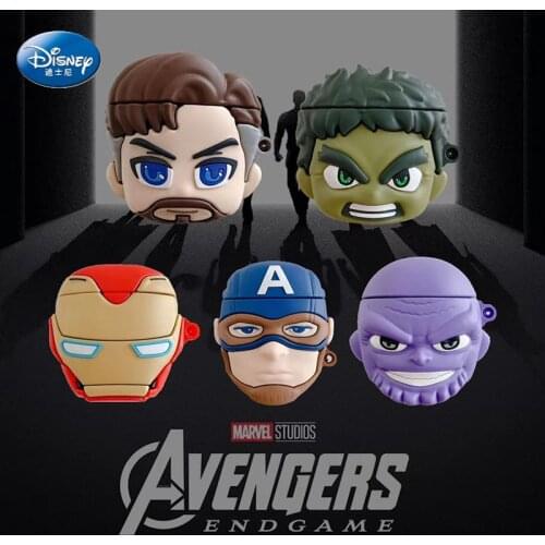 Cartoon Anime iron Man Thanos Hulk 3D Silicone Airpods Pro Protective Case For Airpods 2/ Airpods 1 pro funda airpods case