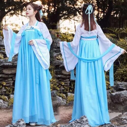 Women Hanfu Dress Tang Suit Set Fairy Girls Ancient Classical Dance Costume Female Hanfu Dress Stage Performance Outfit