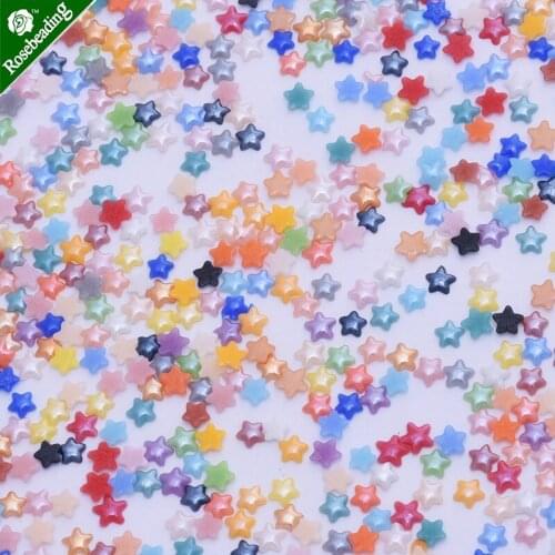 1000pcs 3.5mm Star Cabochons Flatback Ceramic Beads,Nail Decoration,Hat accessories