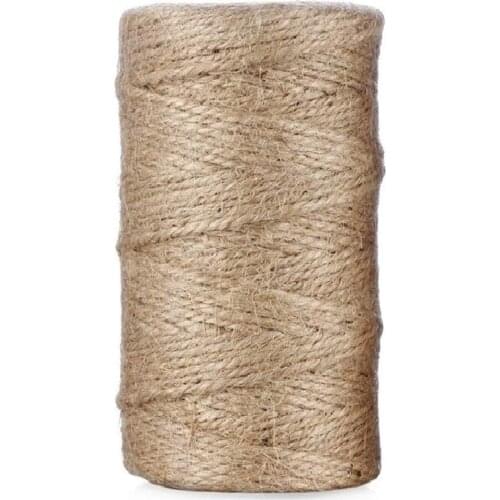 3 ply Natural Hemp Twine 100m/roll Rustic String Cords jute rope Wrap Craft Making Decor Rope