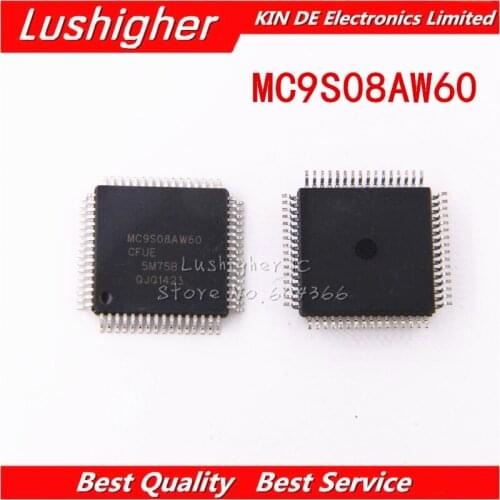 2PCS MC9S08AW60CFUE QFP MC9S08AW60 QFP64 SMD