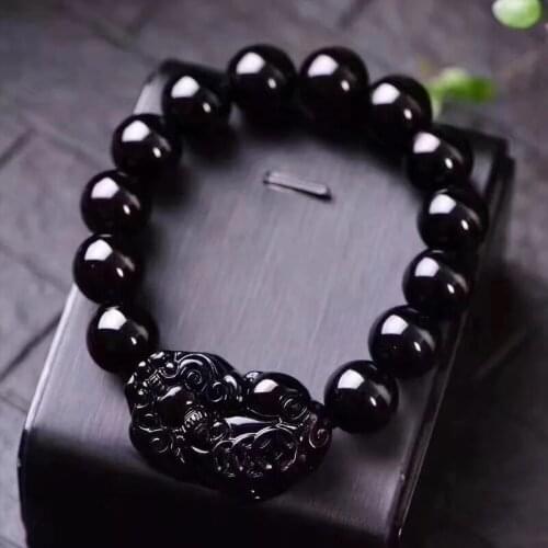 2021 Feng Shui Obsidian Stone Wealth Pi Xiu Bracelet Attract Wealth and Good Luck Mens Bracelet Wholesale Bulk