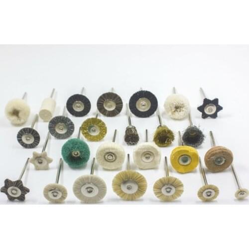 26pcs Dental Lab Brush Polishing Wheel Polishers for Rotary Tools 2.35mm 26pcs/set