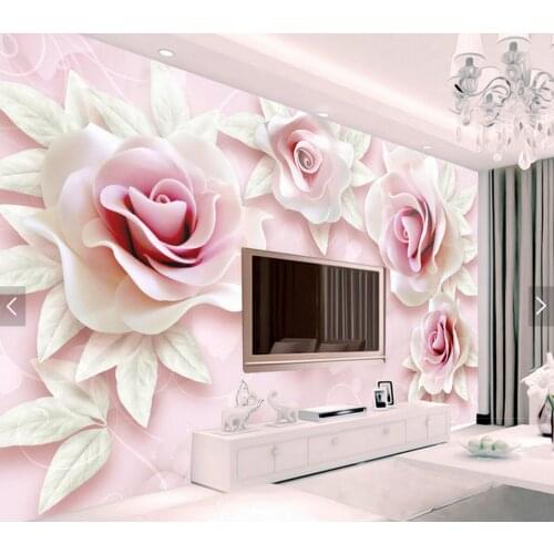 3d floral Wallpaper Photo Wall Paper Living Room Bedroom Decor papel pintado pared rollos wall papers home decor 3d rose flower