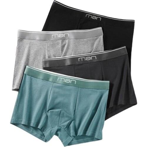 Underwear Panties Mens 4Pcs\lot Underwear Organic Natural Cotton Model Boxers Men Ventilate Plus Size Boxers L-4XL