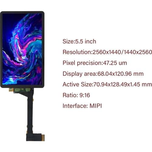 5.5 Inch 2k LCD Module 2560*1440 LS055R1SX03 Light Curing Display Screen for lcd 3d Printer Projector Parts r20