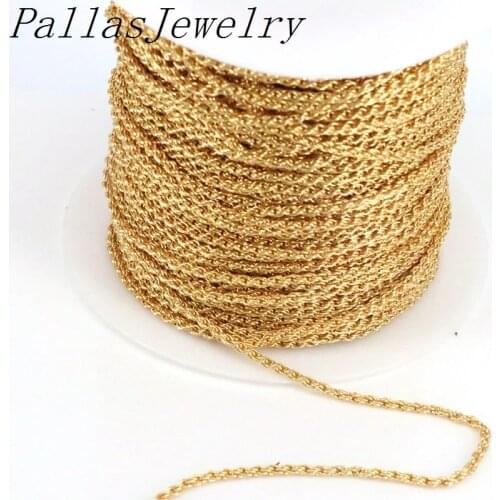 5Meters Newest box chain gold Color chain for jewelry making bracelet/necklace accessories sparkly amazing