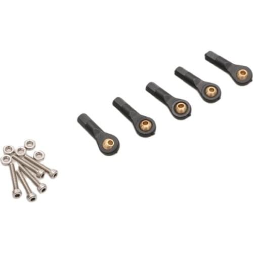 5PCS M2 M3 Plastic Ball Head Buckle Linkage Pull Tie Rod End with Screws Pushrod Connector for RC Model Toy DIY Accessories
