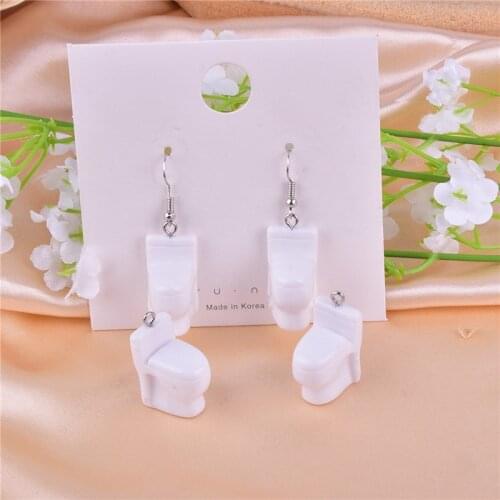 6pcs Funny 3D Toilet Resin Charms Pendant for DIYEarring Keychain Jewelry Making