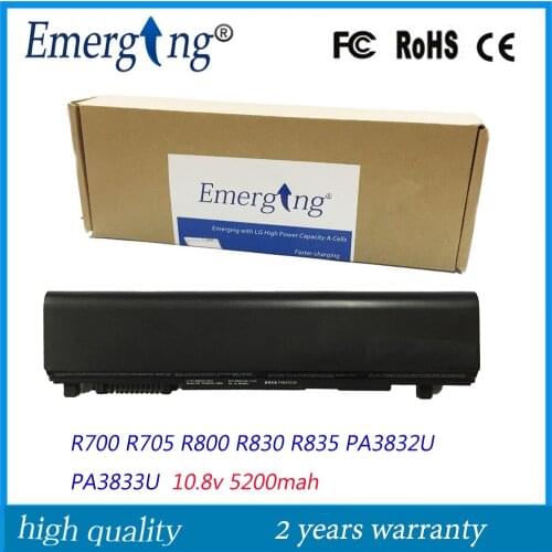 6cell 10.8V High Quality New Laptop Battery for Toshiba Portege R700 R705 R840 PA3832U-1BRS PA3833U PA3930U-1BRS