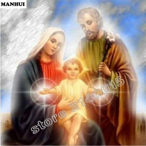 New 5D Diy Diamond Painting Religion Saint family Diamond Mosaic Needlework Crafts Embroidery Cross Stitch sacred decor BEF107
