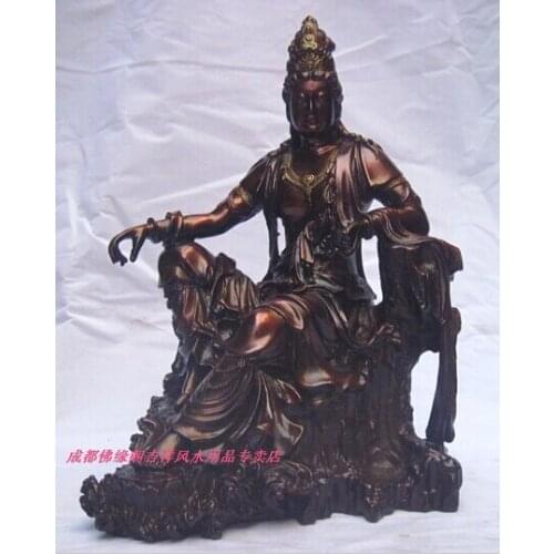 B0601 419crafts copper Bronze art Copper buddha decoration 1 chiban 3 Large bodhisattva statue