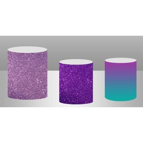 Glitter Bokeh Girls Princess Theme Party Cylinder Plinth Cover Newborn Baby Shower Backdrop Birthday Photography Backgrunds