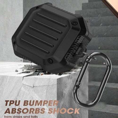 For Samsung Galaxy Buds Live Case (2020) / Buds Pro Case (2021) UB Pro Full-Body Rugged Protective Cover With Carabiner