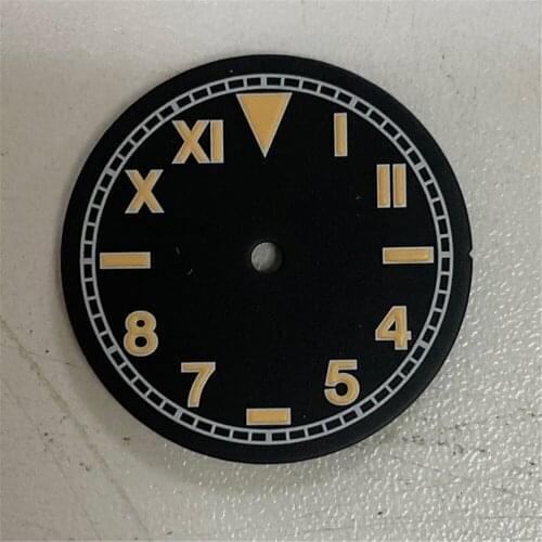 28.5mm Watch Dial w/ Green Luminous for NH35A/NH36 4R36 Movement Watch Accessories