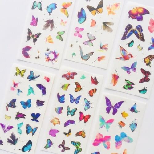 6 Sheets Butterfly Decorative Adhesive Stickers Decoration
