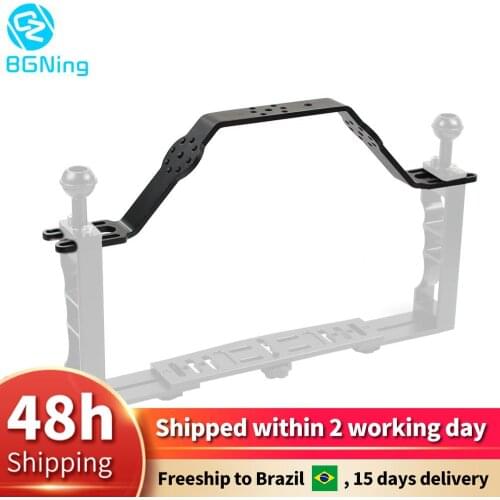 BGNing Diving Handle Tray Expansion Mount Adapter for Dual Handheld Grip Bracket for DSLR SLR Camera Housing Case Photography