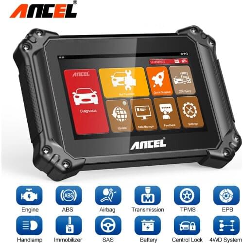 Ancel V6 Car Diagnosis Scanner OBD2 Auto Diagnostic Tools All Systems TPS SAS TPMS Reset Free Update OBD 2 Scanner Automotivo