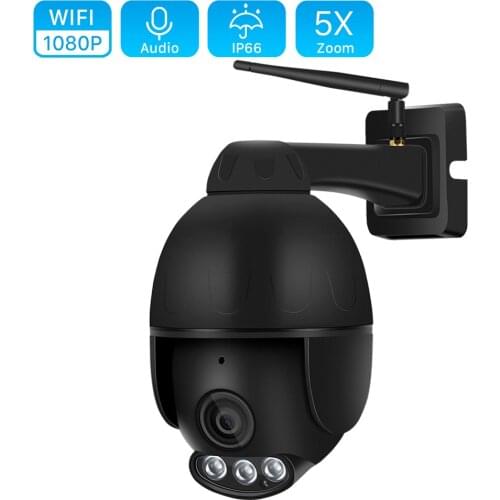 HD 1080P 5X Zoom Wifi PTZ IP Camera Waterproof Audio 2.7-13.5mm Auto Focus Lens 2MP Wireless CCTV IP Camera Outdoor Onvif CamHi
