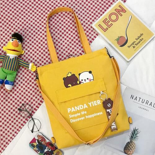 PURFAY Canvas Capacity Women Shoulder Bag Tote Shopper Bag Eco Reusable Travelling bag Cloth Messenger Bag Canvas Backpack