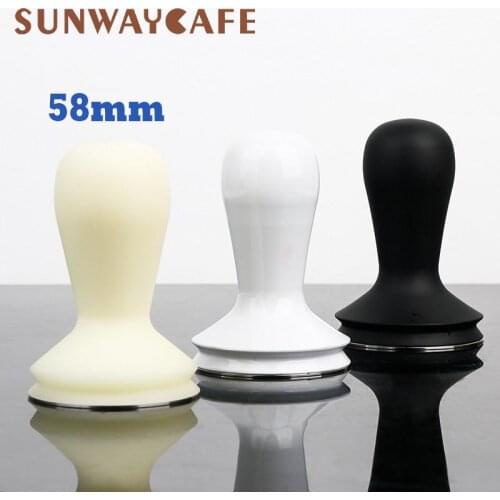 58/58.4MM Frosted Handle Tamper Stainless Steel Base Detachable Base Powder Press Solid Hammer Coffee Accessories For Barista