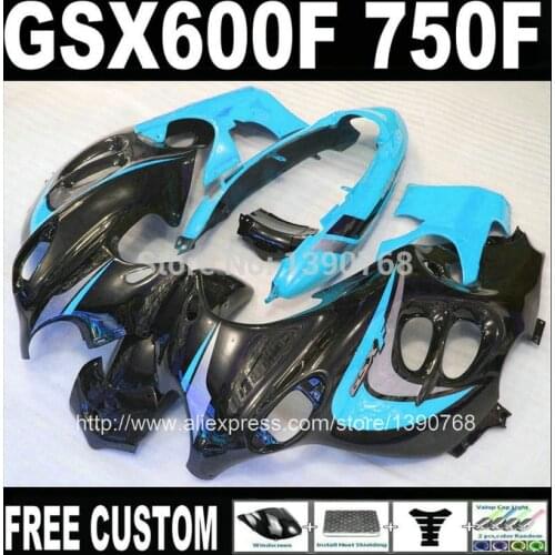 MOTOMARTS - High quality ABS fairings for SUZUKI KATANA GSX600F 2003 2004 2005 2006 blue black fairing kit GSX750F 03 04 05 06