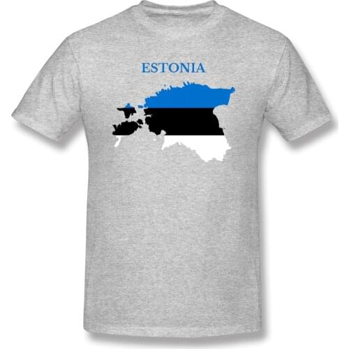 Estonia Flag Map Casual Mens Basic Short Sleeve T-Shirt R282 Tops Tees European Size