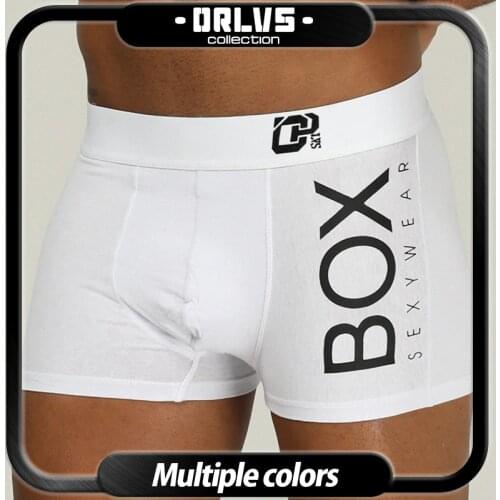 ORLVS Brand men underwear boxer cotton mens underpants comfortable underwear male panties breathable U Pouch men shorts for gay