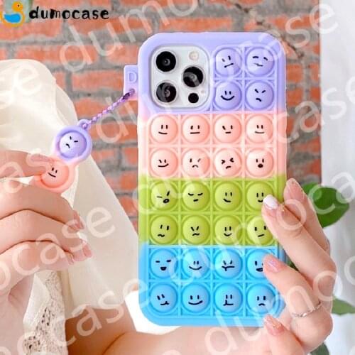 Relieve Stress Phone Case for Xiaomi Redmi Note 9 S 8 7 Pro Max Mi 11 10 9 T 8 Pro Poco F3 K40 Bubble Toys Soft Silicone Cover