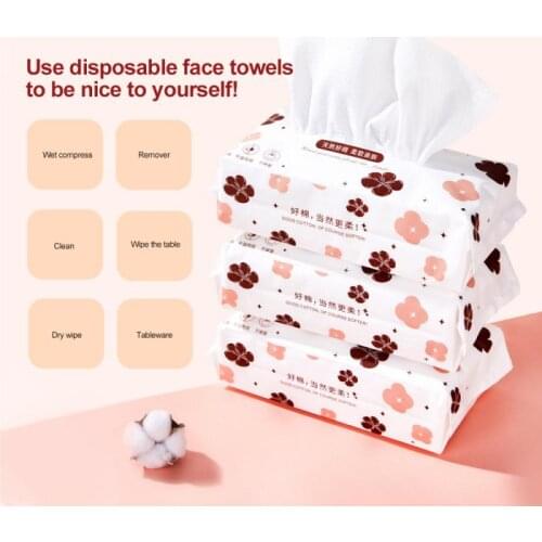 Disposable Cotton Soft Towel Thickened Cleansing Towel Makeup Remover White Cotton Soft Skin-friendly Facial Cleansing Towel
