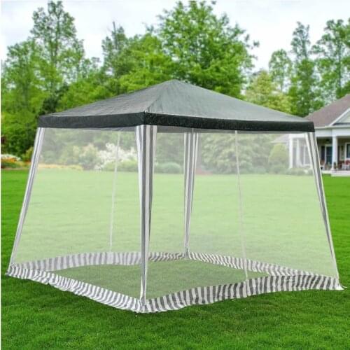Party Tent Gazebo 3mx3m Waterproof Canopy Portable Easy To Install And Remove with Full Netting for Outdoor Activities Green
